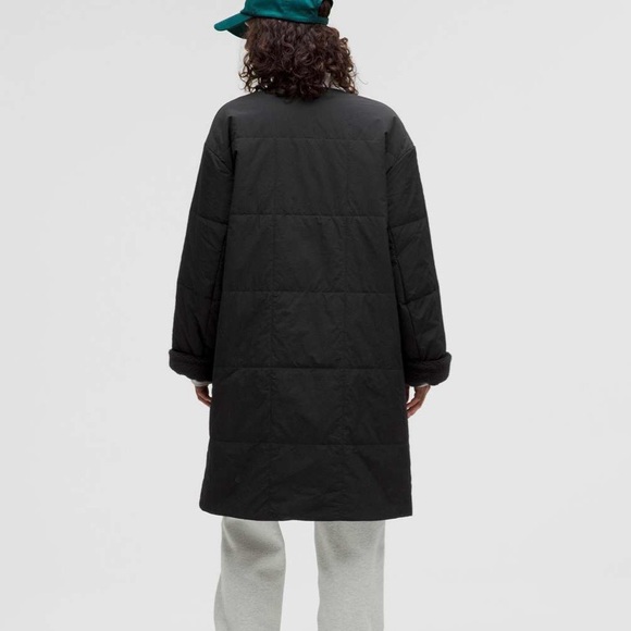 Fleece-lined insulated long coat BNWT - Picture 2 of 8